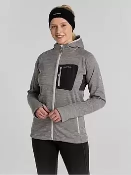 Image of Craghoppers Trina Hooded Fleece FZ Jacket - Silver, Size 12, Women