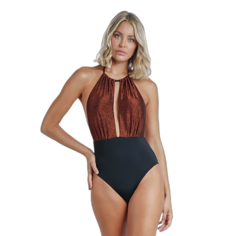 Image of Womens 1 Piece swimsuit Admas Night Summer Marron Female 40