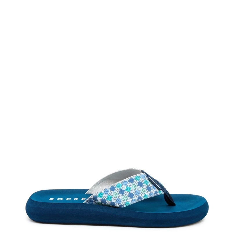 Image of Rocket Dog Womens Spotlight Knox Flip Flops UK Size 4 (EU 37) White Multi RKD295-WHITE-4