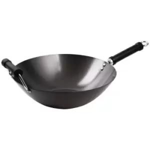Image of Non Stick Flat Base Wok 356mm - K250 - Kitchen Craft