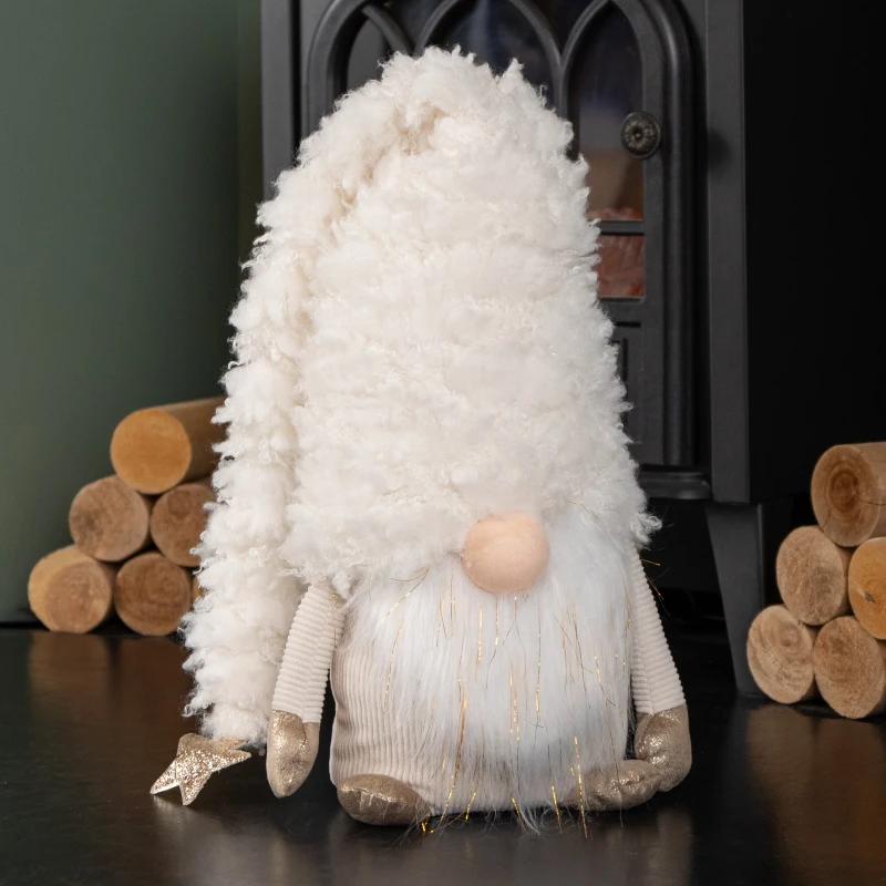 Image of 34cm Large White Super Soft Christmas Snow Gonk Decoration