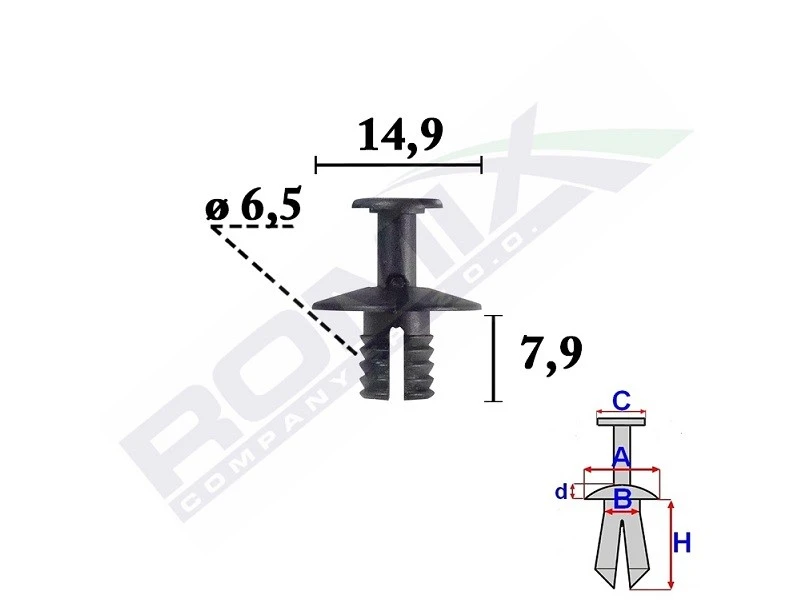 Image of ROMIX Trim clip ROMIX C70582