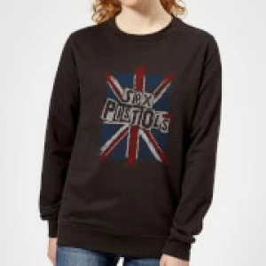 Image of Sex Pistols Union Jack Womens Sweatshirt - Black