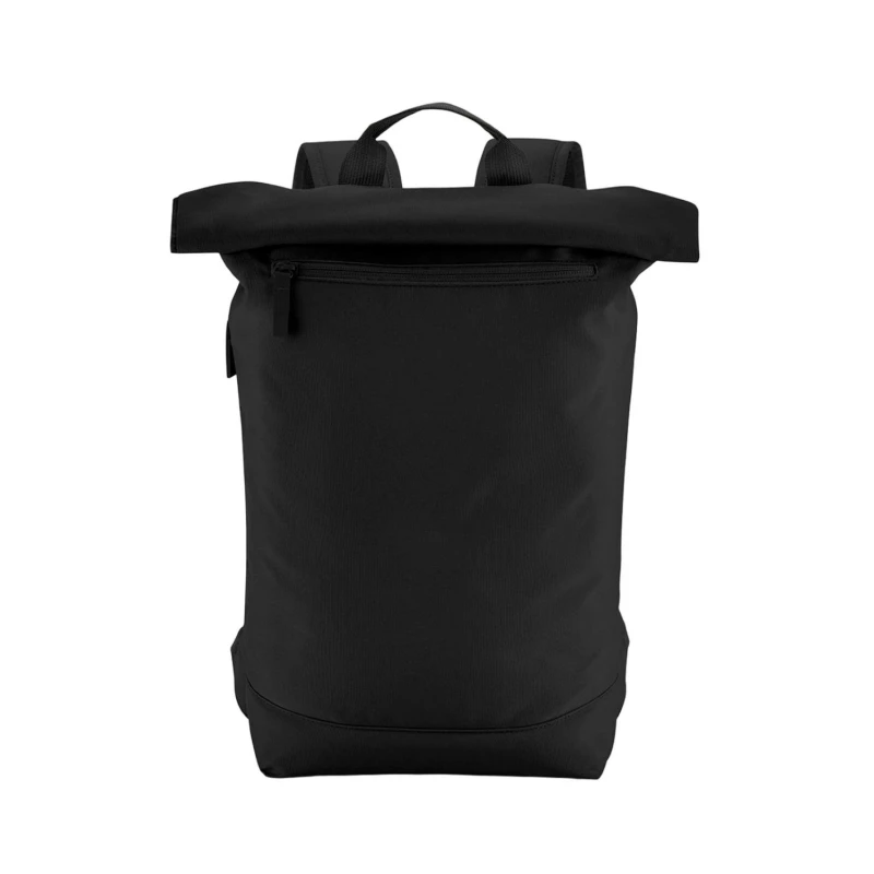 Image of Bagbase Mens Simplicity Lite Roll Top Backpack in Black Male