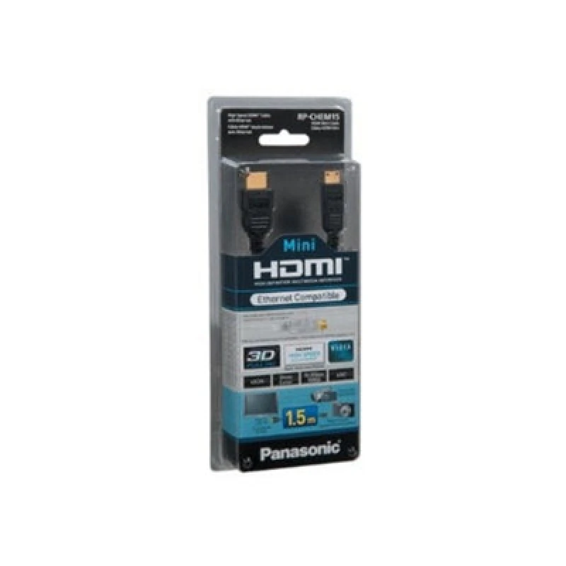 Image of Panasonic Panasonic RP-CHEM15E-K 1.5m Mini HDMI Cable in Black One Size Unisex 5025232567973