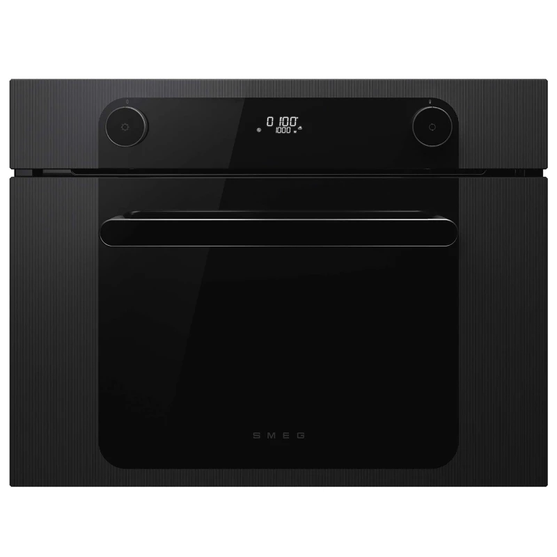 Image of Smeg Musa SO4201M1BI Litre 39cm High, Built In Small Combination Microwave Oven - Black