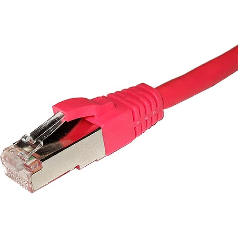 Image of Cablenet 0.5m Cat6 RJ45 Red F/UTP LSOH 26AWG Snagless Booted Patch Lea