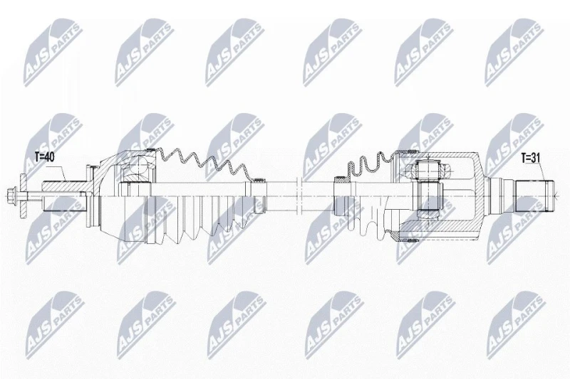 Image of NTY Drive shaft NTY NPW-FR-096