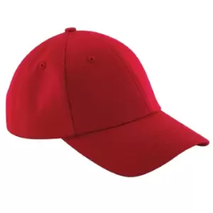 Image of Beechfield Unisex Authentic 6 Panel Baseball Cap (One Size) (Classic Red)