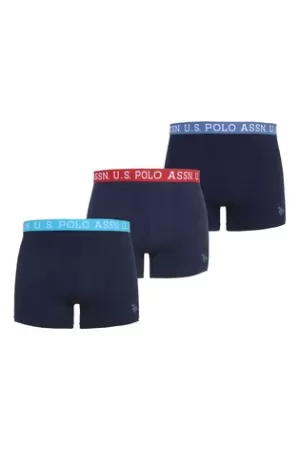 image of U.S. Polo Assn. Boys 3 Pack Boxer Set - Navy