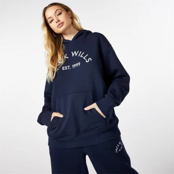 image of Jack Wills Relaxed Longline Hoodie - Blue