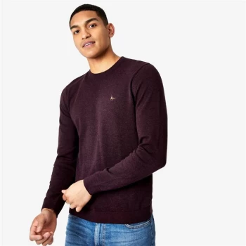 image of Jack Wills Seabourne Crew Neck Logo Jumper - Damson