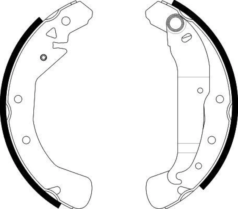 Image of HELLA Brake Shoe Set HELLA 8DB 355 002-631