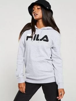 Image of Fila Fiori Boyfriend Hoodie - Grey, Size XS, Women