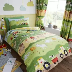 Image of Kids Farm Animals Counting Sheep Reversible Duvet Cover Bedding Set