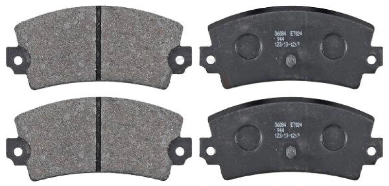 Image of A.B.S. 36084 Brake pad set prepared for wear warning indicator Brake Pad Set,disc brake (402)