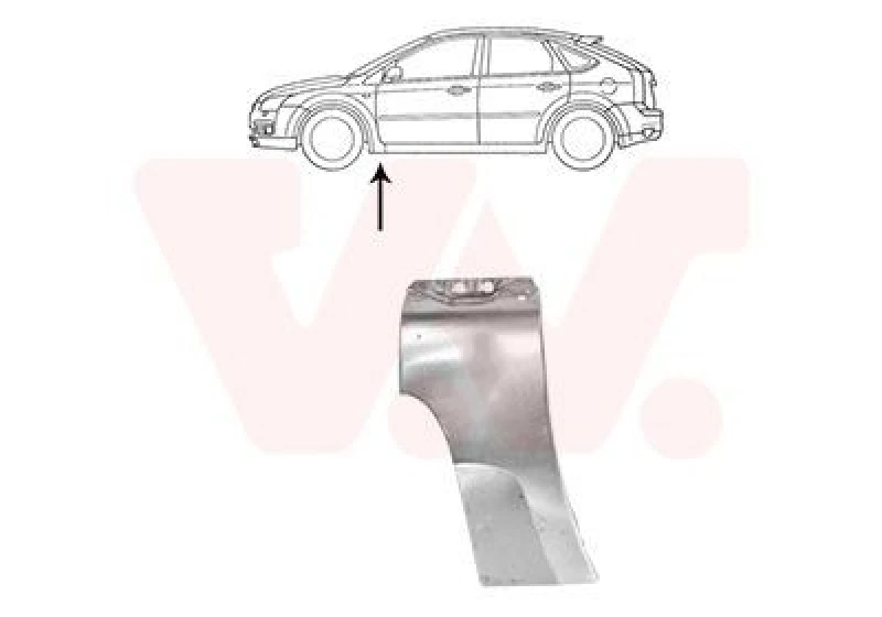 Image of VAN WEZEL Wing fender VAN WEZEL 1863155