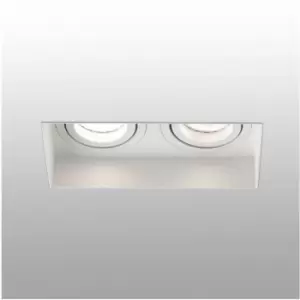 image of Netlighting Hyde Trimless White Tiltable Square Recessed Downlight, GU10