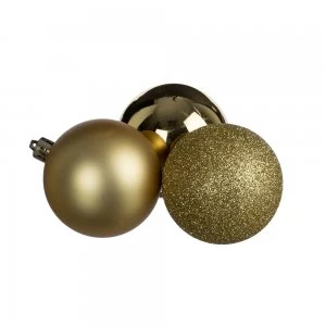 Image of Robert Dyas 10 Piece Bauble Pack - Gold