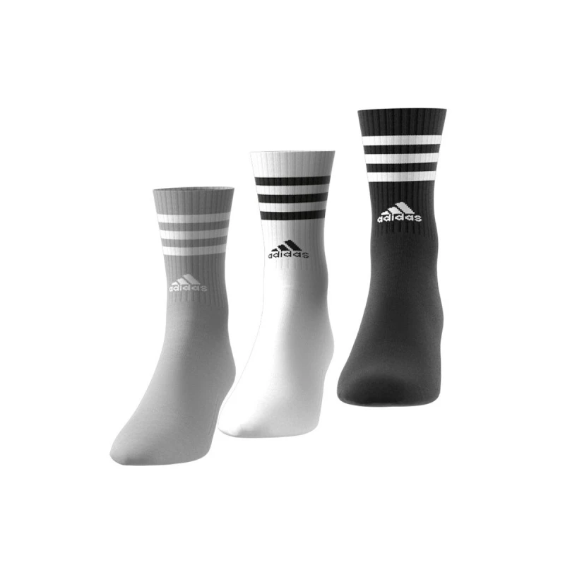 Image of adidas Cushioned 3 Stripe Crew Sock 3 Pack Mens - Multi Multi 12+