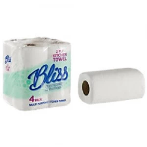 image of Bliss Kitchen Towel White 4 Pack