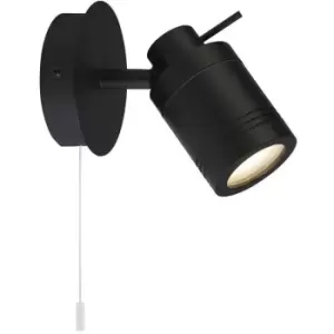 image of Searchlight Lighting - Searchlight Samson 1 Light IP44 Bathroom Spot Wall Bracket, Matt Black IP44