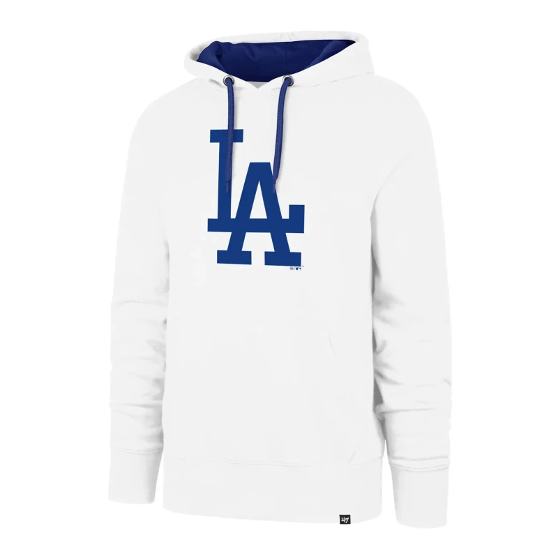Image of 47Brand Hoodie Los Angeles Dodgers MLB Blanc Unisex XL