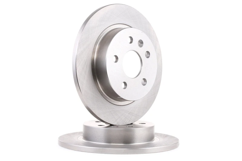 Image of RIDEX 82B0479 Brake disc Rear Axle, solid, Cast Iron, Uncoated, Untreated, without bolts/screws Cast Iron Brake Disc (82)