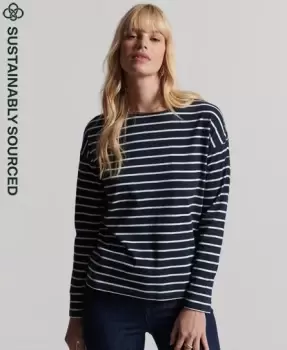 Image of Superdry Organic Cotton Heavyweight Stripe Top
