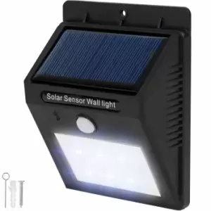 image of Tectake LED Solar Wall Light With Motion Detector Black