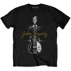 image of John Fogerty - Lasso Signature Unisex Large T-Shirt - Black