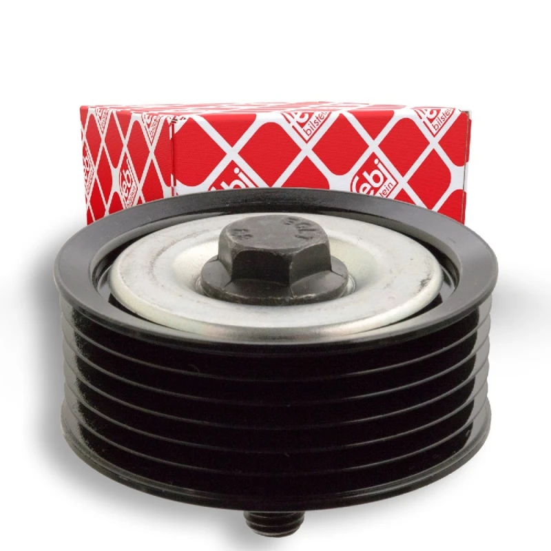 Image of FEBI BILSTEIN 102153 Idler Pulley with screw Metal Deflection/Guide Pulley,v-ribbed belt (312)