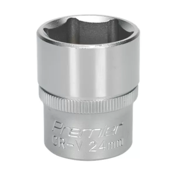 Image of Genuine SEALEY S1224 WallDrive® Socket 24mm 1/2Sq Drive