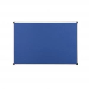 image of Bi-Office Maya Blue Felt Noticeboard Alu Frame 60x45cm DD 45263BS