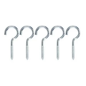 image of Zinc-plated Medium Cup hook (L)80mm Pack of 10