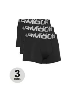 Image of Under Armour Training Charged Cotton 3" 3 Pack - Black Size M Men