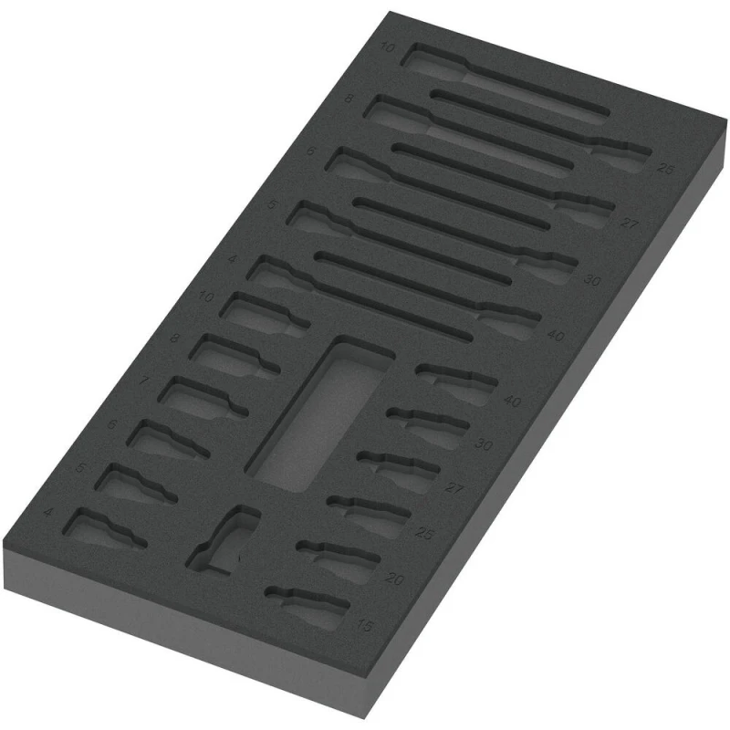 Image of Wera Empty Foam Insert Tray for 9723 3/8" Drive Socket Bit Set 5137323001