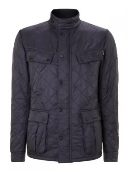 Image of Mens Barbour Quilted international ariel polar jacket Blue