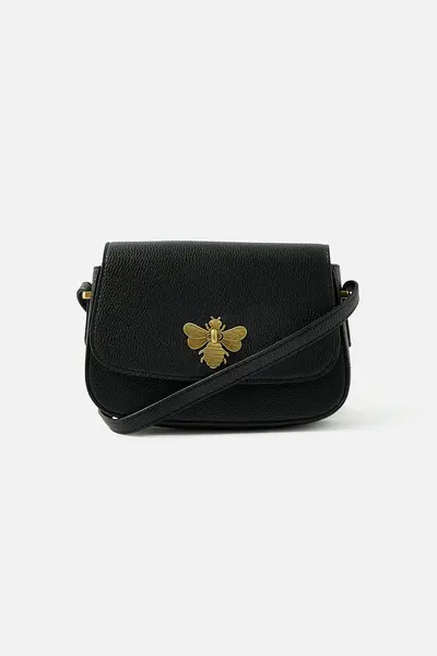 image of Accessorize Bee Detail Cross-Body Bag Black