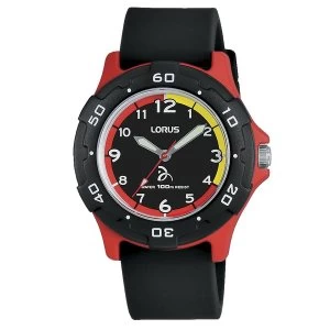 Image of Lorus RRX11GX9 Novak Djokovic Foundation Black Silicone Strap Watch
