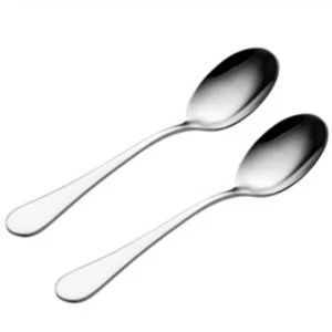 image of Viners Select 18.0 Stainless Steel Serving Spoons Set of 2 Silver 4 x 16 x 32 cm