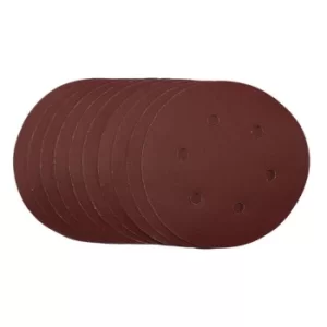 Image of Draper Sanding Discs, 150mm, Hook & Loop, 240 Grit, (Pack of 10)