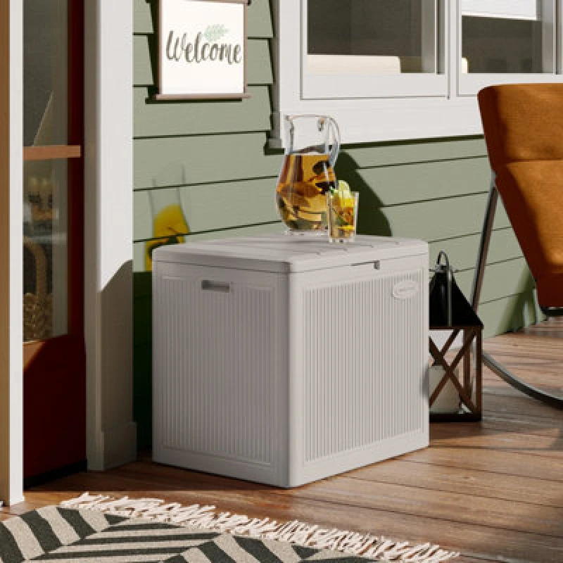 Image of Suncast New York 83L Storage Box - Light French Grey ST700FG