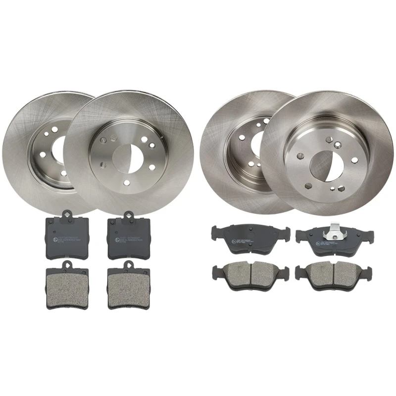 Image of RIDEX 3405B0333 Brake disc and pads set Front Axle, Brake Disc Type: Solid, prepared for wear warning indicator Brake Set,disc brakes (3405)