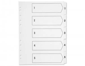 Image of Q-Connect Multi-Punched 1-5 Reinforced White Board A4