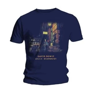 Image of David Bowie - Ziggy Stardust Unisex XX-Large T-Shirt - Blue