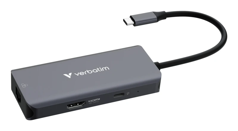 Image of Verbatim USB-C Essentials Multiport Hub 6 ports: RJ45. HDMI. USB-C PD.