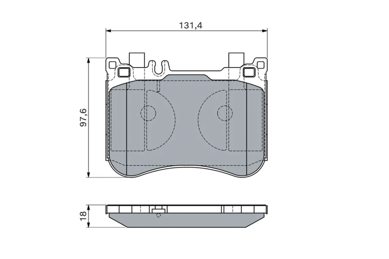 Image of Brake pad set Bosch 0 986 460 124