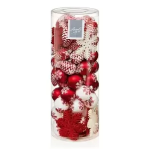 Image of Premier 84 Piece Red and White Christmas Tree Decorations