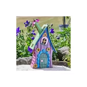 image of Marco Paul - Novelty Garden Ornaments Waterproof Fairy House Outdoor Decoration Fun Metal Hand Painted Decor Weatherproof (Magic Masionette)